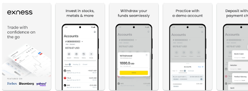 Exness mobile trading App