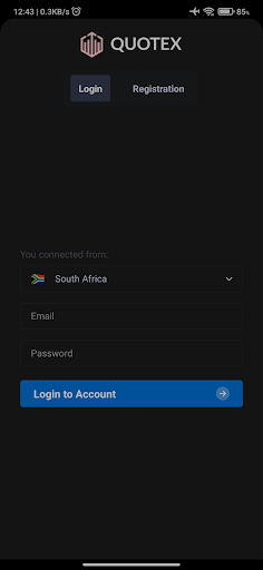 Quotex Mobile app login