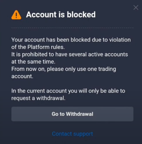 blocked Quotex account