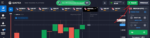 how to deposit to Quotex